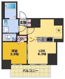 ディアレイシャス名古屋中村公園Ⅱ【5階】の間取り