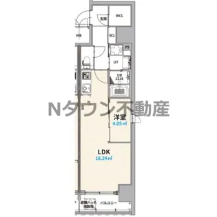NorthGrande栄生【401号室】の間取り
