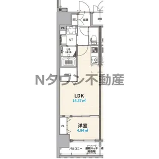 NorthGrande栄生【1002号室】の間取り
