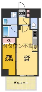 ディアレイシャス名古屋浄心【7階】の間取り