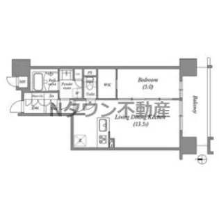 オーパスレジデンス名古屋ステーション【15階】の間取り