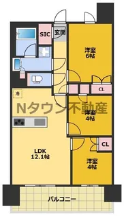 プレサンス名駅南ブリエ【4階】の間取り