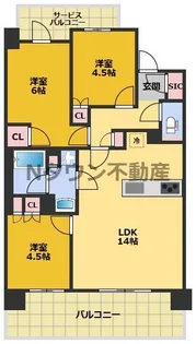 プレサンス名駅南ブリエ【11階】の間取り