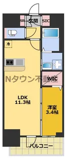 1LDKの間取り画像