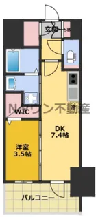 エステムコート名古屋TWIN WEST【15階】の間取り