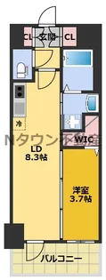 エステムコート名古屋TWIN WEST【11階】の間取り
