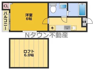 カーサ・ルチア志賀本通【203号室】の間取り