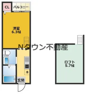 villa志賀本通(ヴィラシガホンドオリ)【1階】の間取り