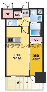 プレサンス葵デュリス【10階】の間取り
