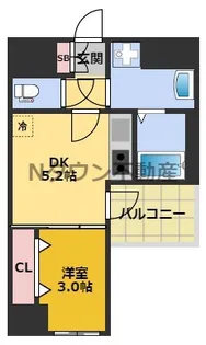 プレサンス今池駅前フェルディノ【13階】の間取り