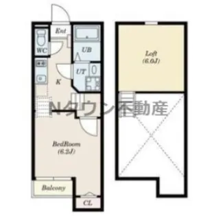 1Kの間取り画像