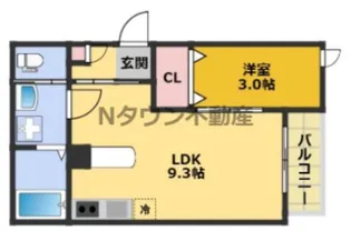 fika黒川【1階】の間取り
