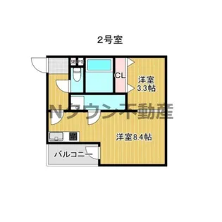Katze志賀本通(カッツェシガホンドオリ)【3階】の間取り