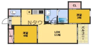 REGALEST上小田井【1階】の間取り