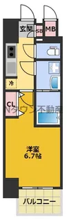 S-RESIDENCE茶屋ヶ坂【1101号室】の間取り