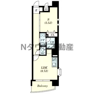 ロイヤルピジョン岩塚【9階】の間取り