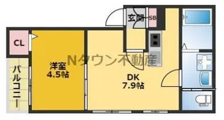 プランドール名駅北【2階】の間取り