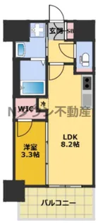 S-RESIDENCE烏森aureate(オリート)【1204号室】の間取り