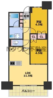 プレサンス名駅南ブリエ【8階】の間取り