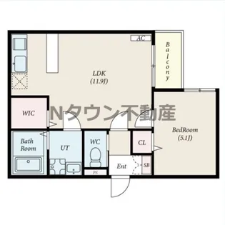 fika庄内緑地公園【1階】の間取り
