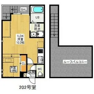 Grandticアビタ中村公園【2階】の間取り