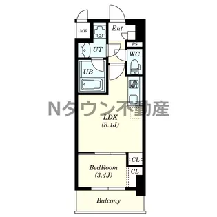 ポルタニグラ大須【1002号室】の間取り