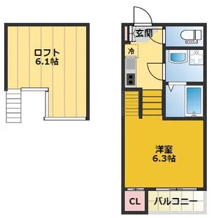 GRANDE本陣【102号室】の間取り