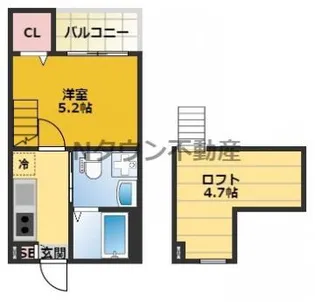 クレール岩塚Ⅰ【203号室】の間取り
