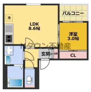 Coco Cat 岩塚【3階】の間取り