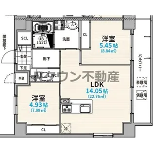 THE LOUNGE LINEAR GATE【1102号室】の間取り