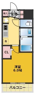 エステムコート名古屋黒川シャルマン【6階】の間取り