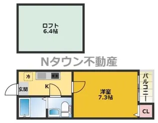 Loft7本陣【2階】の間取り