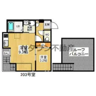 Grandtic Ban【203号室】の間取り