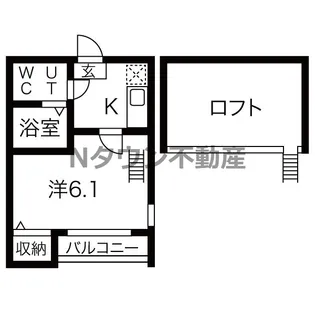 villa志賀本通(ヴィラシガホンドオリ)【1階】の間取り