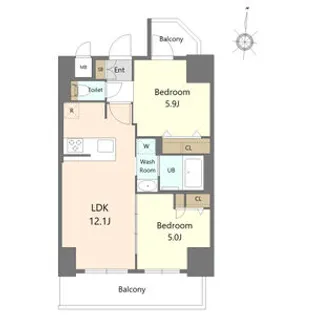 S-RESIDENCE高岳ardent(アーデント)【12階】の間取り