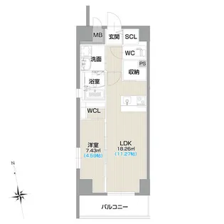 フォルティス今池【6階】の間取り