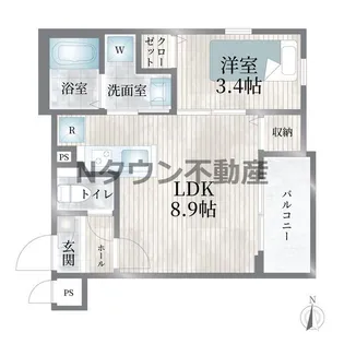 Cherim浄心East【101号室】の間取り