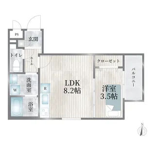 Cherim浄心East【103号室】の間取り