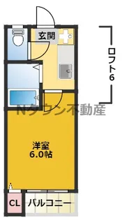ロフト志賀本通【202号室】の間取り