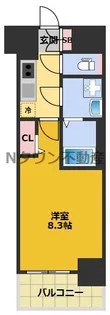 ディアレイシャス名古屋太閤通Ⅳ【9階】の間取り