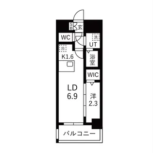 メイクスアート名古屋城西【7階】の間取り