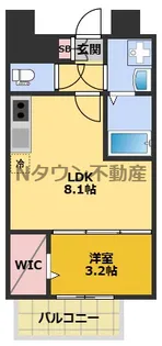 CREST TAPP東別院【1302号室】の間取り