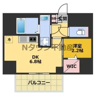 CREST TAPP東別院【604号室】の間取り