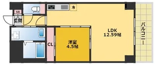 古出来エンブルコート【4階】の間取り