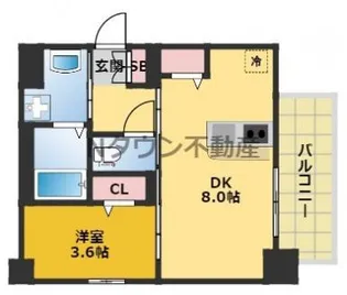 メイクスデザイン鶴舞【5階】の間取り