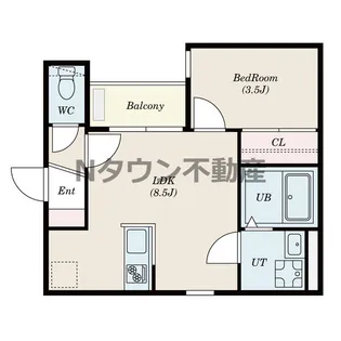 Katze志賀本通(カッツェシガホンドオリ)【201号室】の間取り