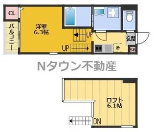 ハーモニーテラス上名古屋【2階】の間取り