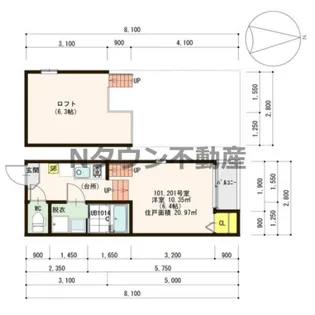 アーバンプライム中村【2階】の間取り