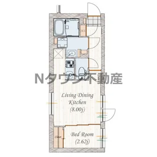 quador名古屋城駅【304号室】の間取り