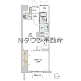 カスタリア新栄Ⅱ【7階】の間取り